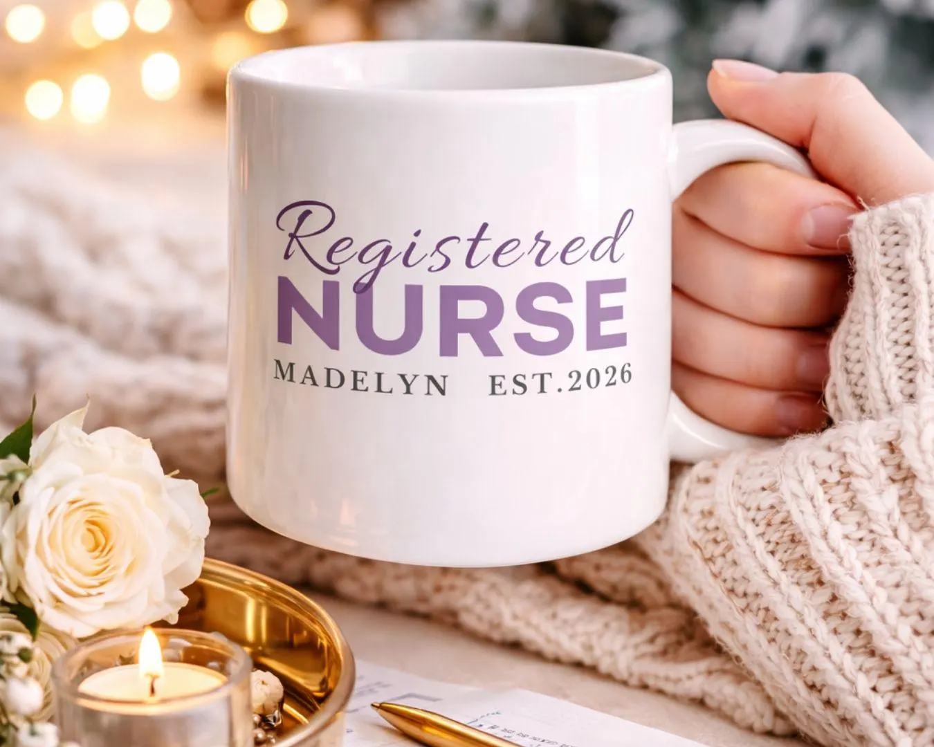 Nurse Ceramic Mug Personalized